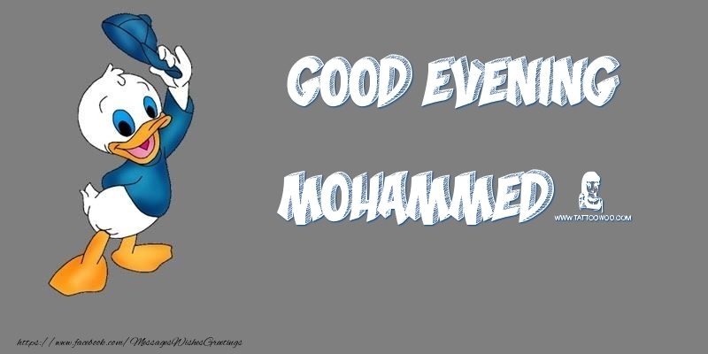 Greetings Cards for Good evening - Good Evening Mohammed